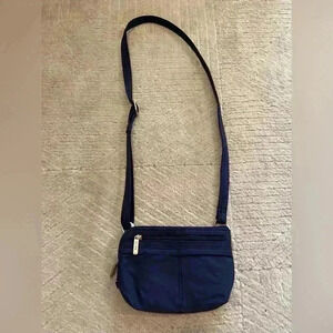 Navy Travelon crossbody with adjustable strap